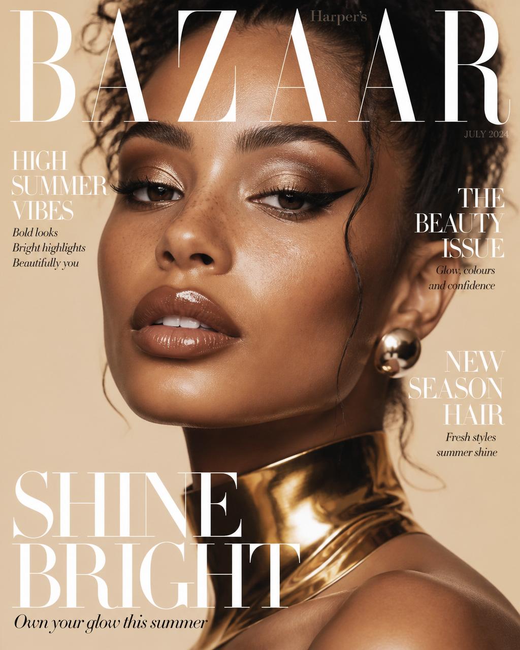 Editorial luxury makeup portrait